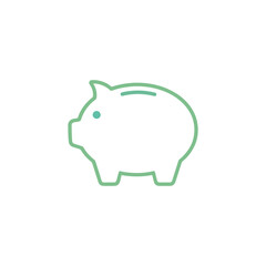 Piggy bank icon for money savings, investment planning and childhood financial education. © ImamSetia