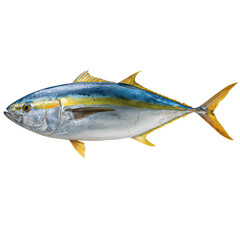 Anglers Delight in Catching Yellowtail Amberjack Fish PNG on Transparent Background