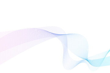 淡いグラデーションの流線ウェーブ背景｜青紫の抽象ラインデザイン