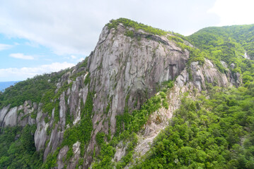 Obraz premium 宮崎県の大崩山、袖ダキから望む小積ダキ