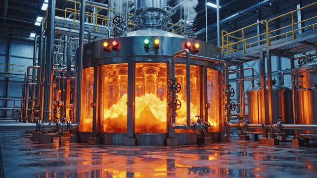 Industrial Bioreactor Processing Raw Material