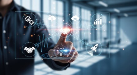 Businessman using smartphone