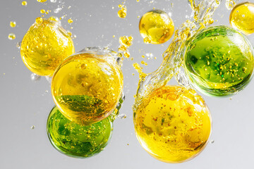 3d rendered illustration of a green molecule