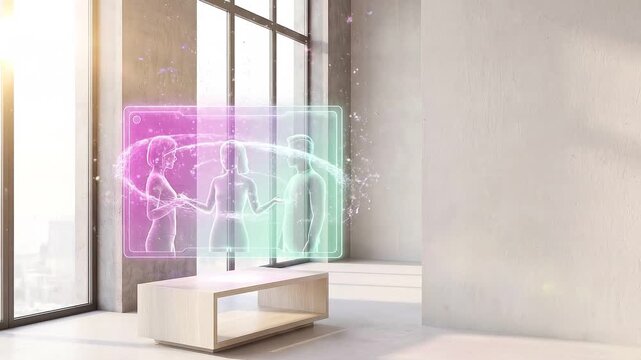 Holographic Interface Morning Glow
