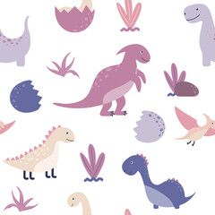 cartoon dino pattern