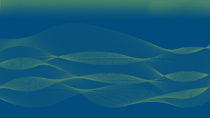 Fototapeta premium Abstract Blue And Green Flowing Waves Background With Soft Translucent Fluid Motion And Ripples