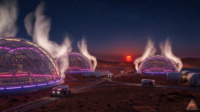 Magenta Twilight Mars Colony Glow