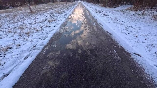 Himmelspiegelung am Winterweg