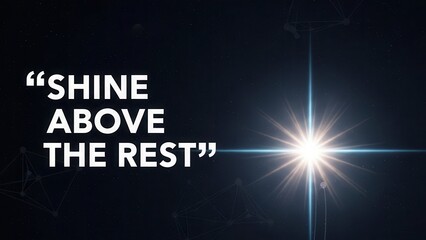 Bold Text Quote Illuminated by Bright Light