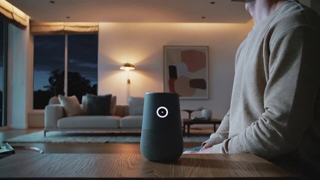 Voice Controlled Smart Home Assistant Turning Lights On