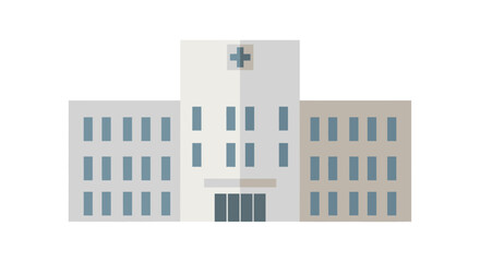 Modern Hospital Building Flat Icon