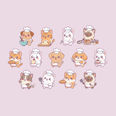 Cute Animal Chefs Baking and Cooking Collection