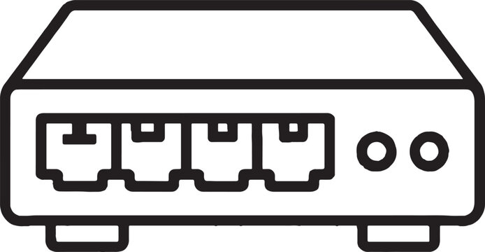 Network Switch Schematic Symbol