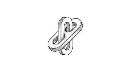 Obraz premium Interlocking Chain Links Symbol, Infinity Loop, Connection, Unity, Strength, Business Concept