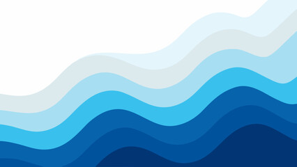 Fototapeta premium Abstract wave pattern with varying shades of blue and white