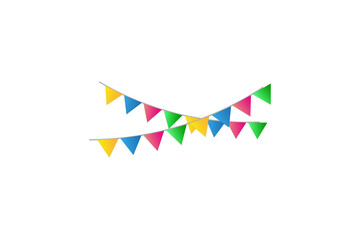 Double Layer Colourful Bunting Garland Birthday Fringe Curtain Party Flags Transparent PNG