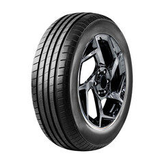 Obraz premium car wheel , alloy wheel sideview black color isolated on a white background