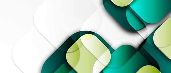Abstract Green Squares Design Background