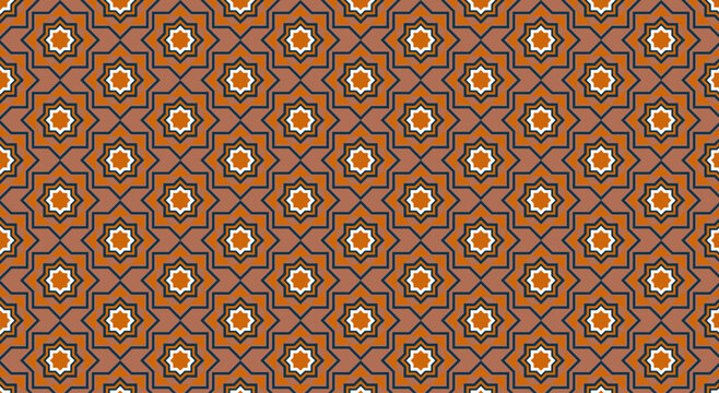Seamless islamic geometric pattern for festive background and stationery, vector illustration.