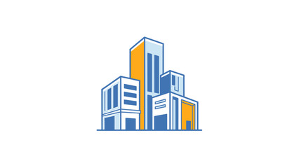 Fototapeta premium Modern Cityscape Buildings Abstract Architectural Design.