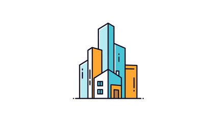 Fototapeta premium Modern Cityscape Buildings Abstract Design.