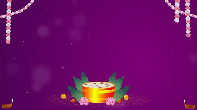 Sharad Purnima Celebration with Sweets and Flowers Motion Background Video 