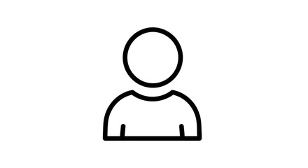 Simple Human Icon Representing a Person Silhouette.