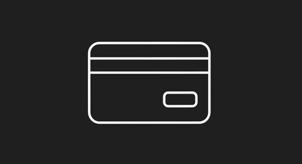 Obraz premium Simple Line Art Icon of a Credit Card.