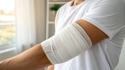 injured hand hand bandage