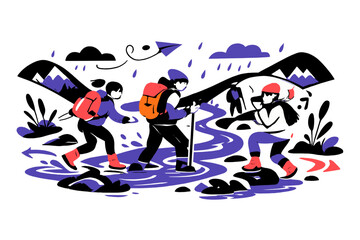 Obraz premium Dynamic Valley Scene.