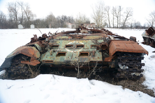 Destroyed Russian T72 in the Ukraine