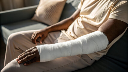 injured hand hand bandage