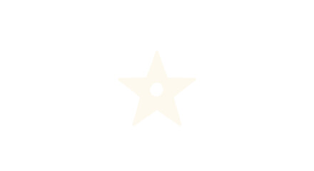 Fototapeta premium Golden Star Icon with Central Circle, Isolated on White Background