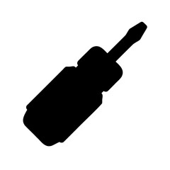 Screwdriver tool silhouette for fixing and repair work Vector