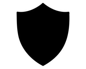 Black shield icon for safety, security, and protection Vector