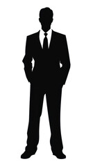 PNG silhouette business professional standing