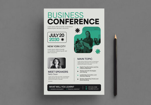 Business Conference Flyer Layout