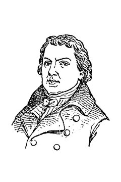 Edward Jenner, English physician and pioneer of the smallpox vaccine, portrait in period attire with thoughtful demeanor, old vintage illustration, 1897.