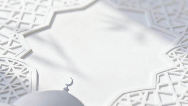 Elegant Islamic Geometric Shadow Background for Ramadan and Eid