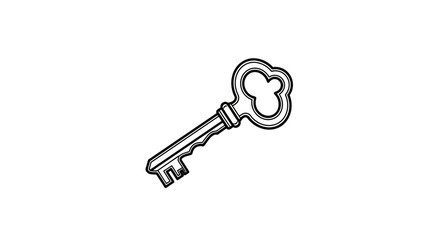 Antique Skeleton Key Illustration - Vintage Lock Opener