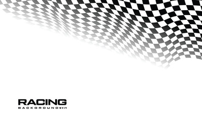 Racing flag background black and white
