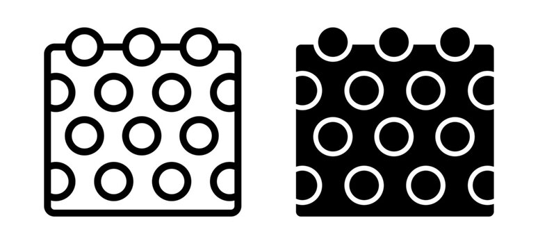 Bubble wrap icons pack. vector illustrations designs