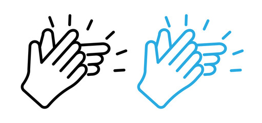 Obraz premium Clapping hands icons pack. vector illustrations designs