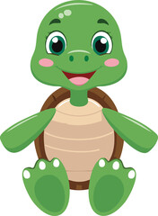 Fototapeta premium funny turtle cartoon