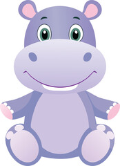 Naklejka premium Cartoon Hippo