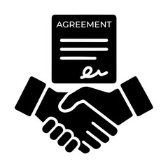 Partnership agreement icon works well for dashboards, legal documents, and marketing materials focused on partnerships, contracts, and professional cooperation.