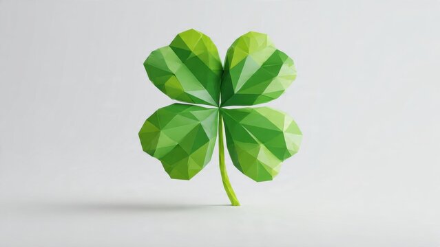 Geometric Four Leaf Clover