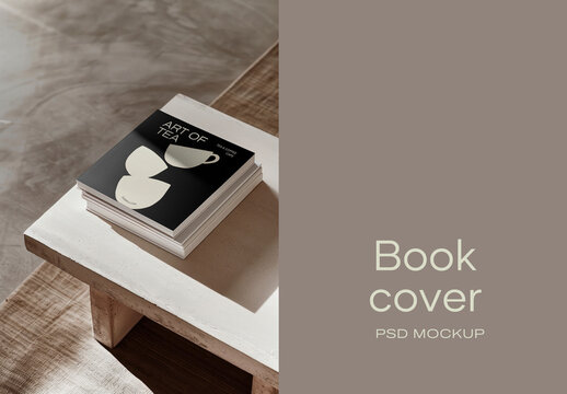 Elegant Book Cover Mockup PSD