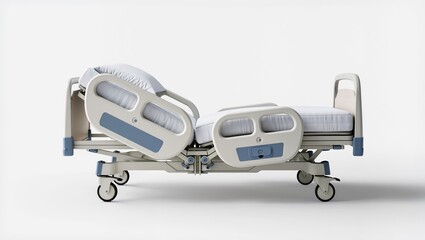 This adjustable hospital bed is designed to provide maximum comfort,