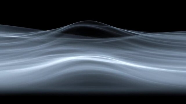 Abstract Wave Motion: An ethereal display of undulating lines and curves against a dark backdrop creates a sense of movement, depth, and atmospheric intrigue. Capturing a calm and contemplative mood.